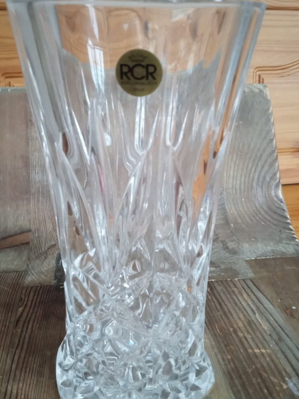 RCR Royal Crystal Rock Vase Made in Italy Vintage